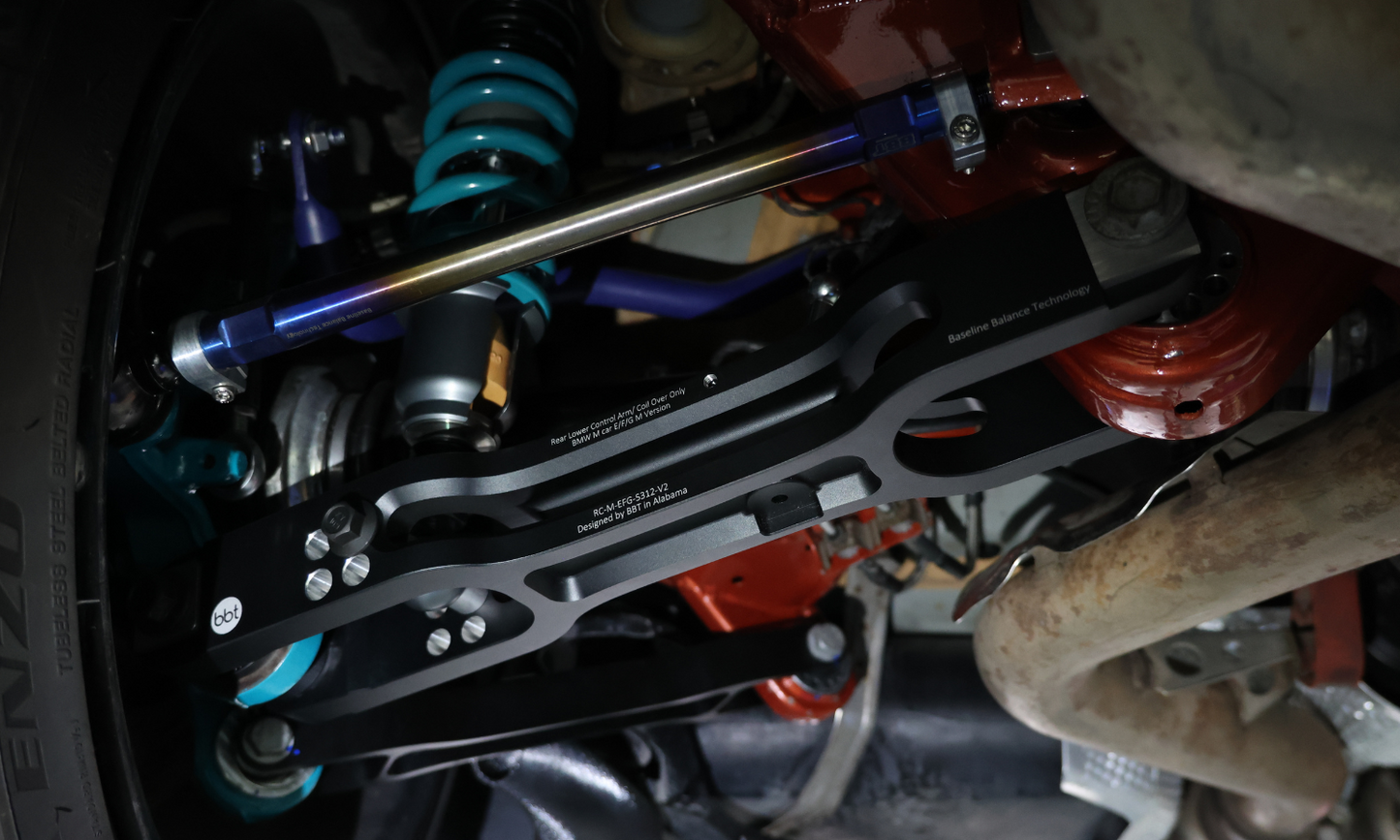 G8X/F8X/E9X M3 with our Rear Lower Coil Over Camber Arm + Shim Set